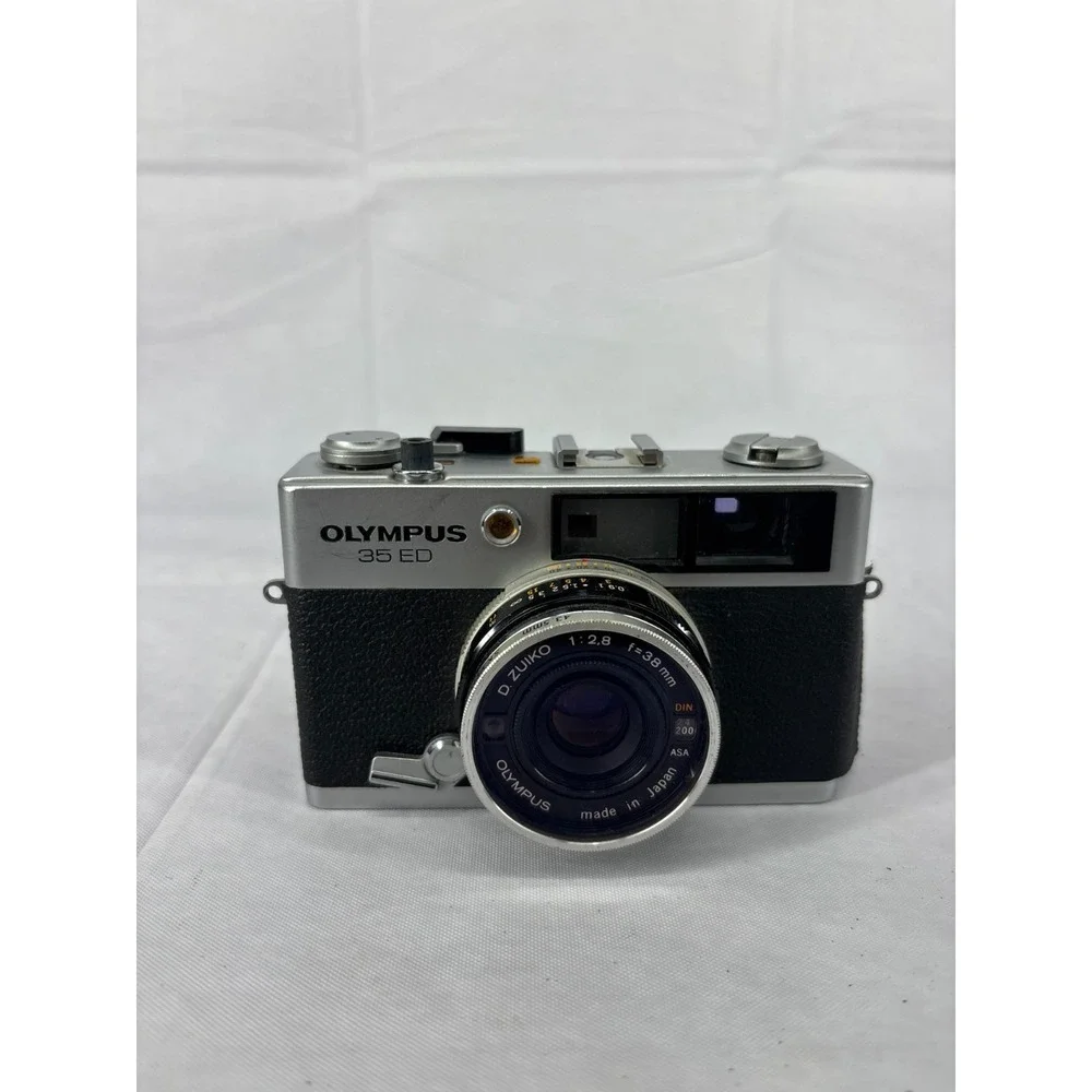 Olympus 35 ED 35mm Compact Rangefinder Film Camera 38mm f/2.8 Lens Silver Black